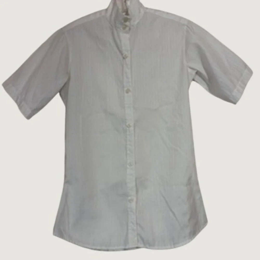 Squire Riding Apparel Youth Shirt Equestrian Western Show‎ White Button Up Sz 28